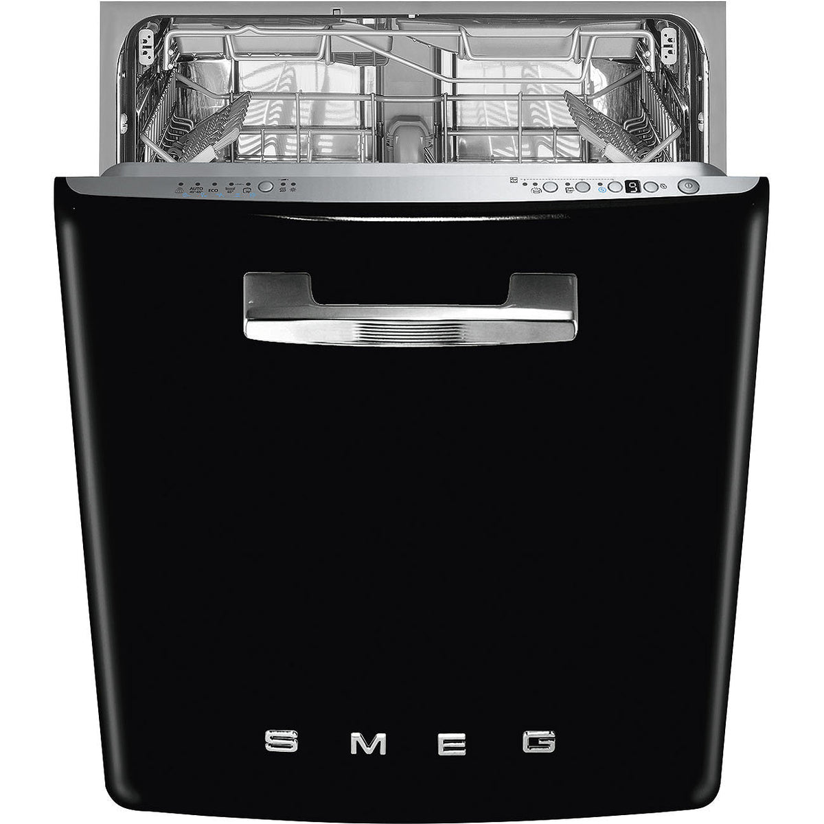 60cm 50s Style Integrated Black Dishwasher, B Rated