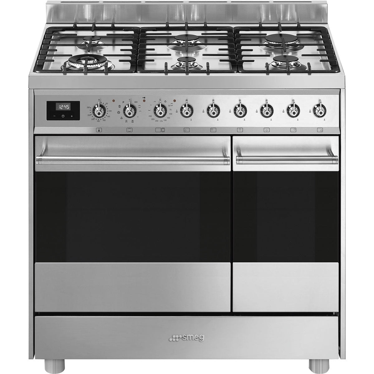 90cm Symphony double cavity dual fuel pyrolytic cooker