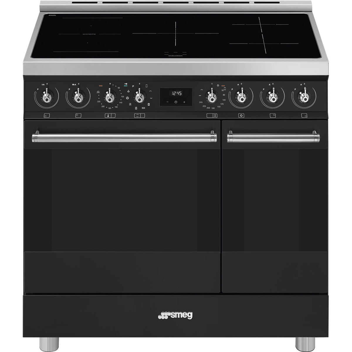 90cm Double Cavity Pyrolytic Cooker with Induction Hob