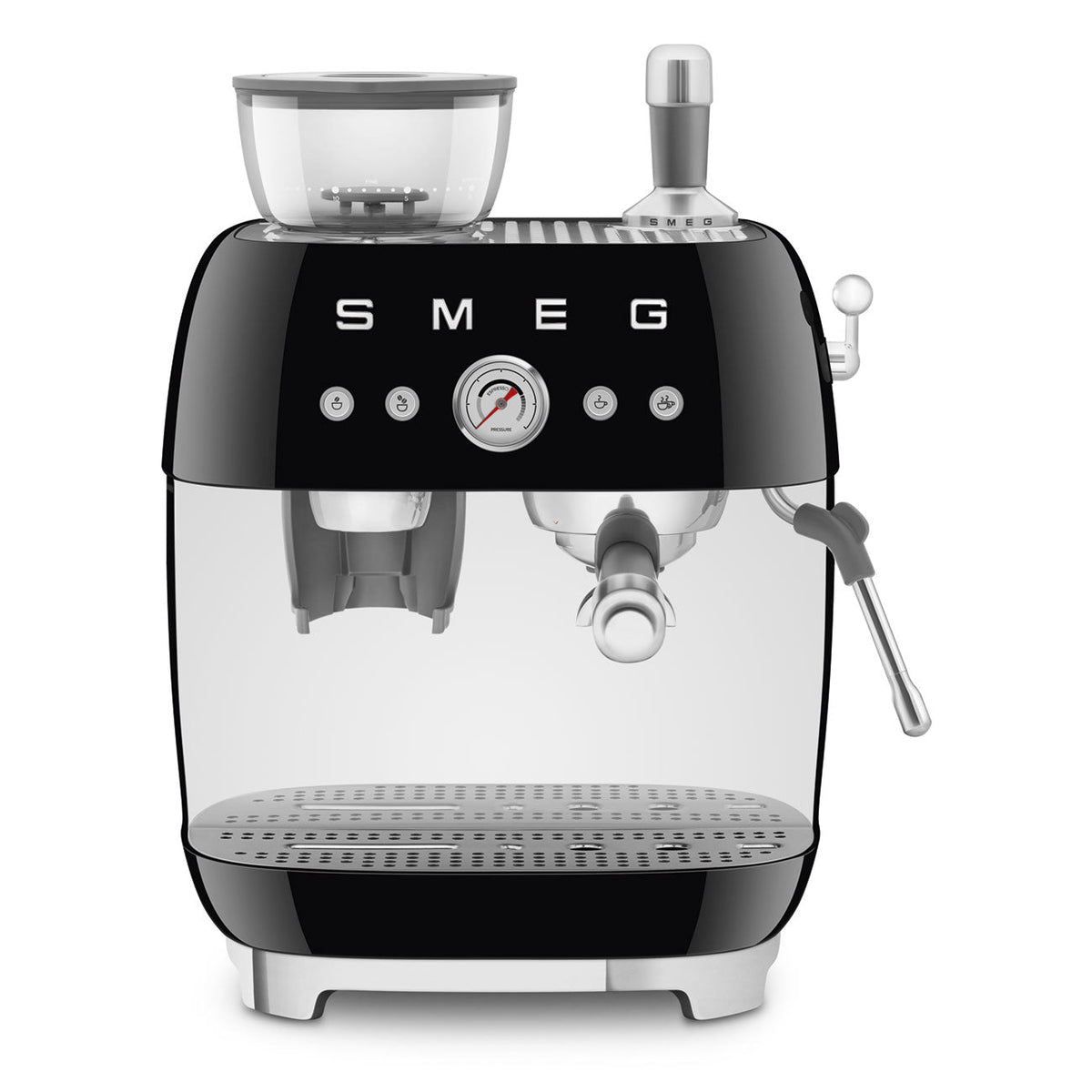 Espresso coffee machines with a grinder