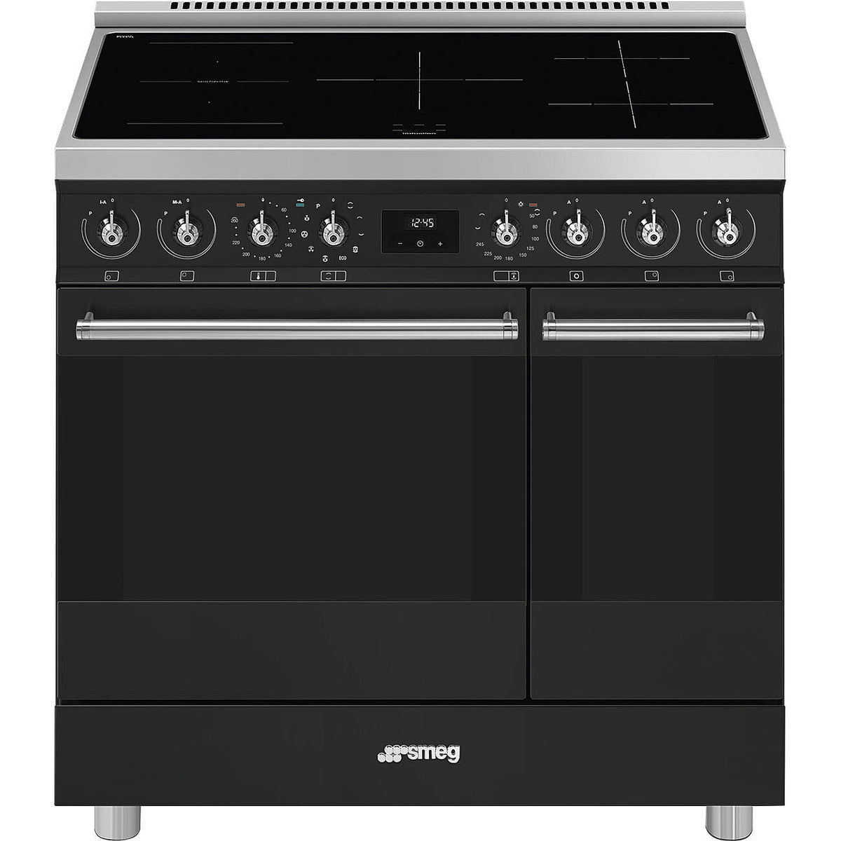 90cm Double Cavity Pyrolytic Cooker with Induction Hob