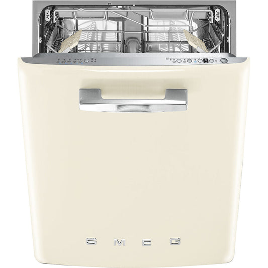 60cm 50s Style Integrated Cream Dishwasher, B Rated