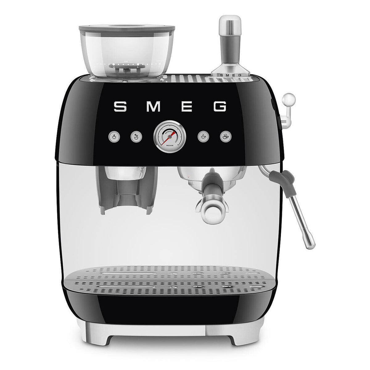 Espresso coffee machines with a grinder