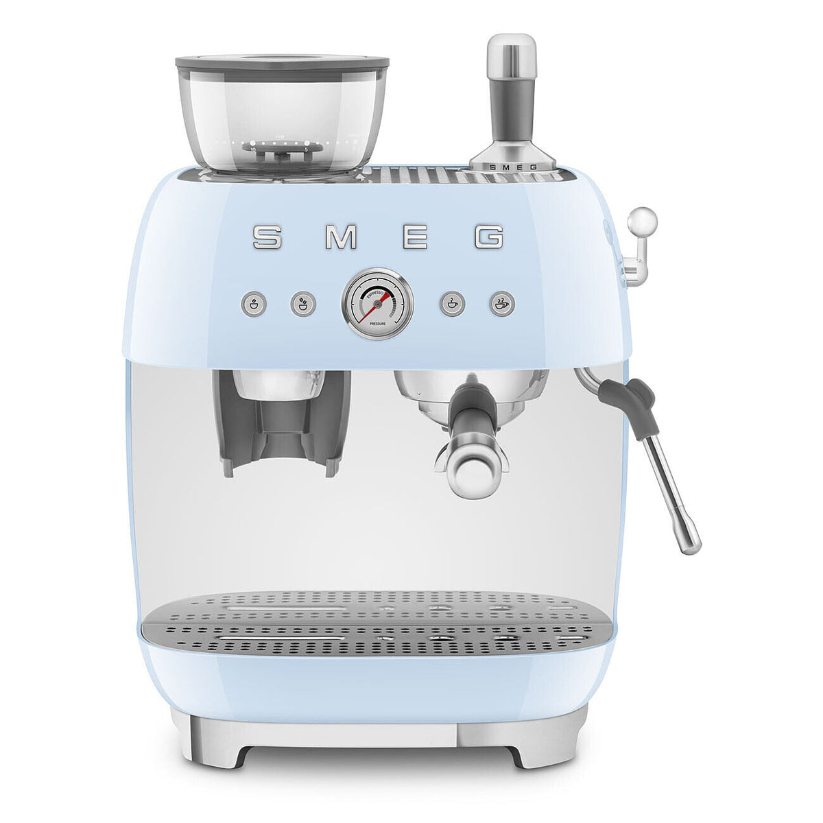 Espresso coffee machines with a grinder