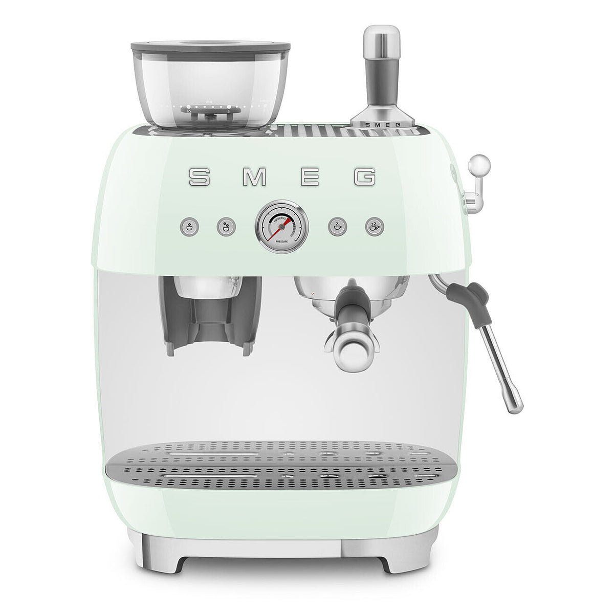Espresso coffee machines with a grinder