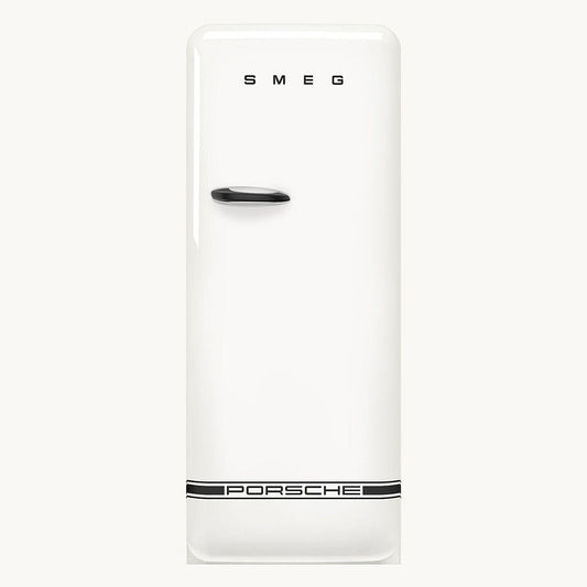 FAB28 60cm 50s Style Right Hand Hinge Fridge with Icebox in Porsche Carrara White