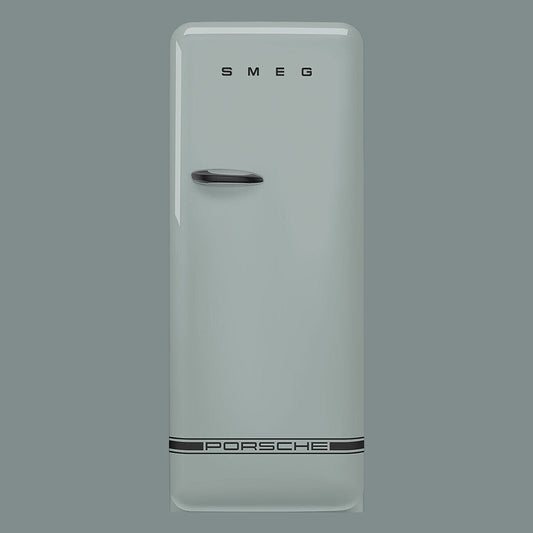 FAB28 60cm 50s Style Right Hand Hinge Fridge with Icebox in Porsche Shade Green