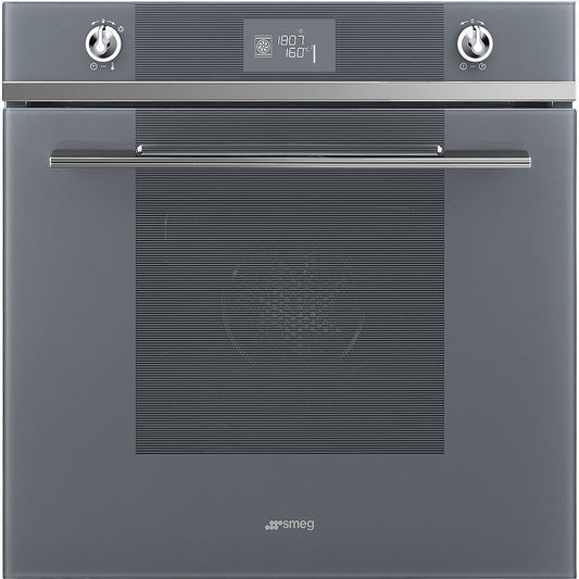 60cm Linea Single Oven in Silver Glass - SF6102TVS